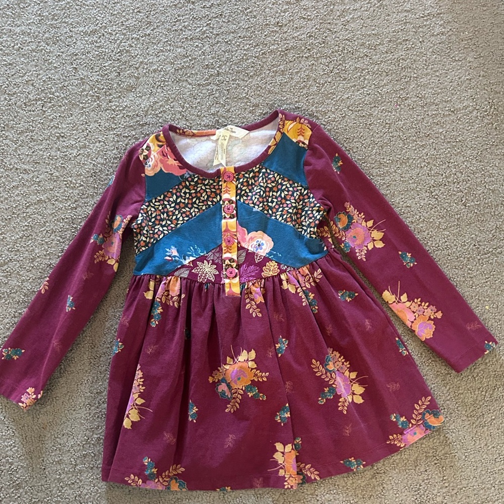 Matilda Jane Teal & Plum Floral Patchwork Dress